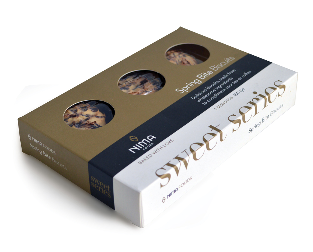 Spring Bites empire biscuits in a box