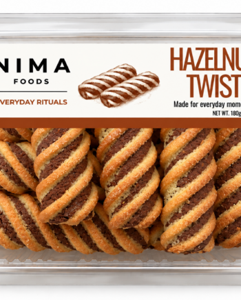 NIMA Foods Hazelnut Twist biscuits