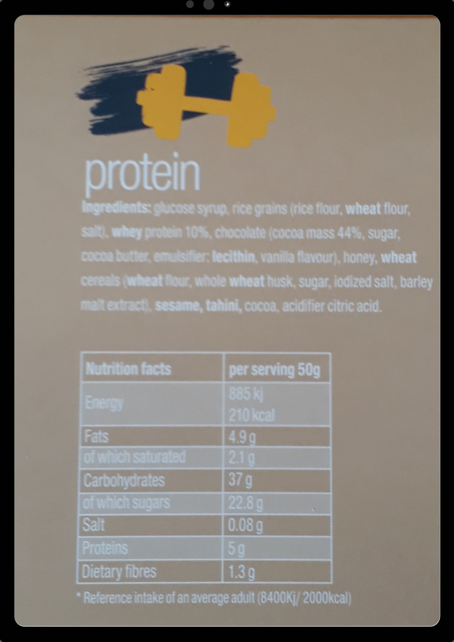 protein bars ingredients