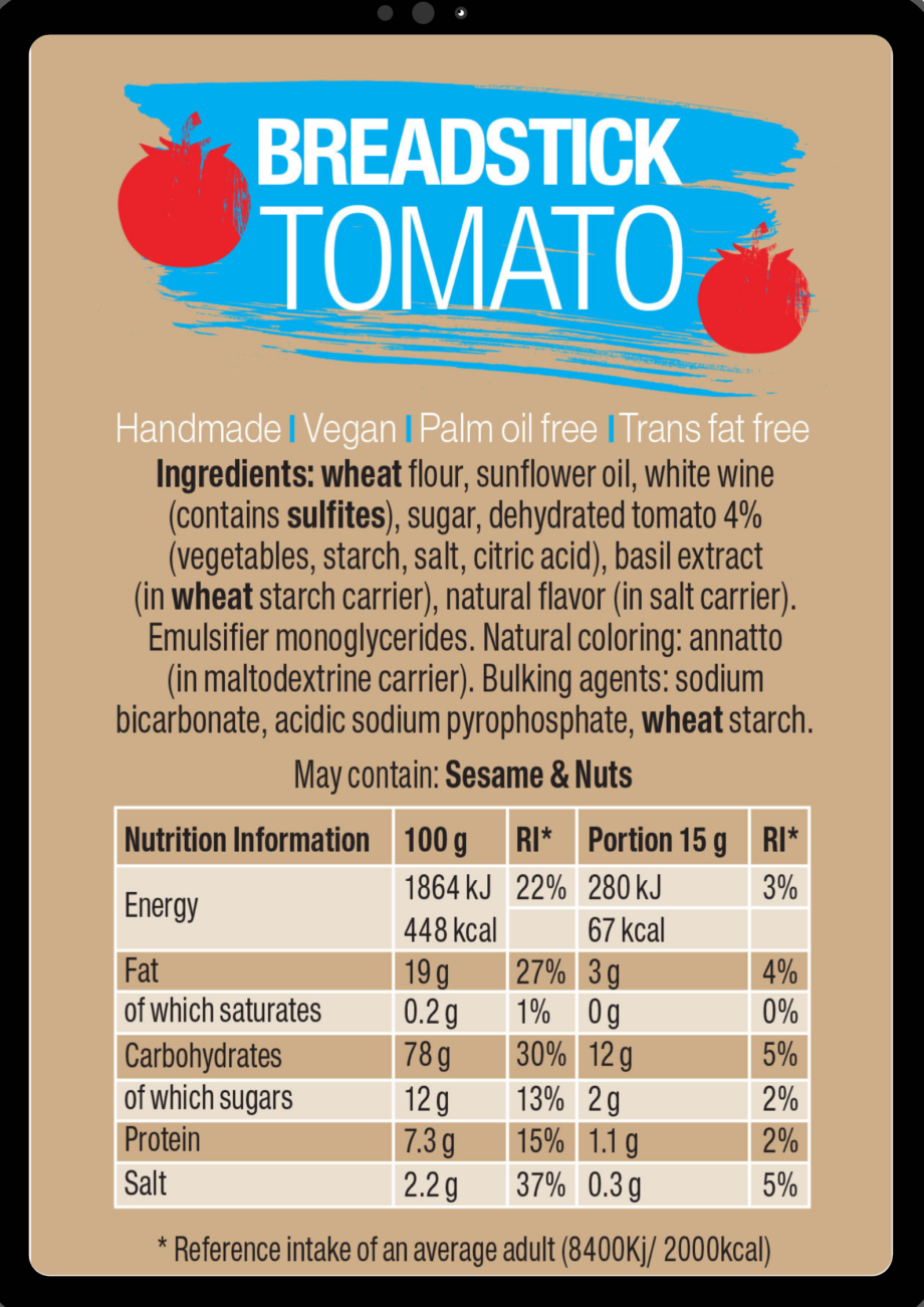 tomato breadsticks ingredients