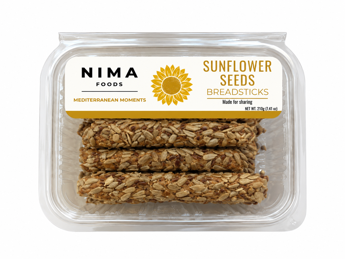 NIMA Foods Sunflower Seeds Breadsticks PET Pack